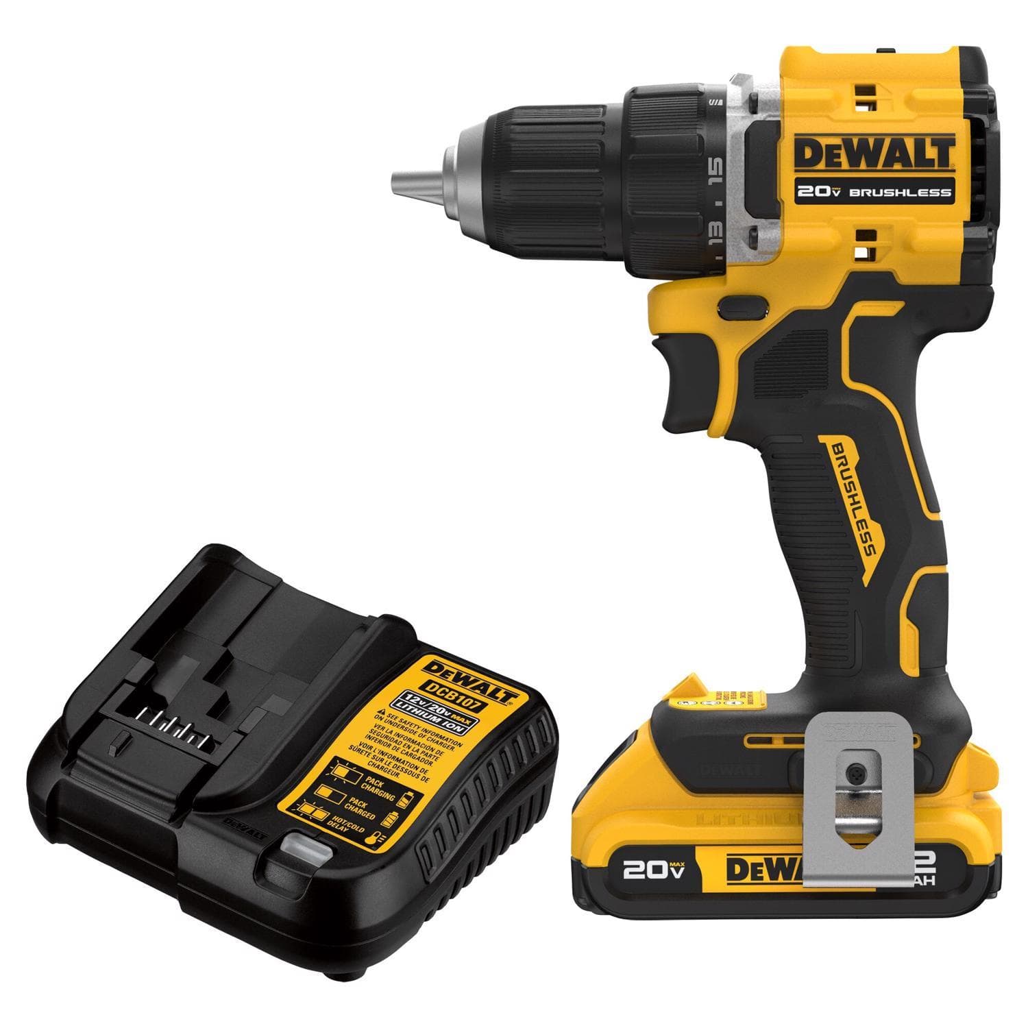 DEWALT 20V MAX ATOMIC ½" Brushless Drill Kit